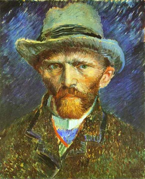 Ван Гог Автопортрет в серой испытанной шляпе